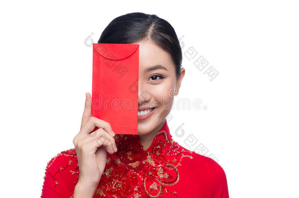 越式旗袍亚洲亚洲的背景庆祝