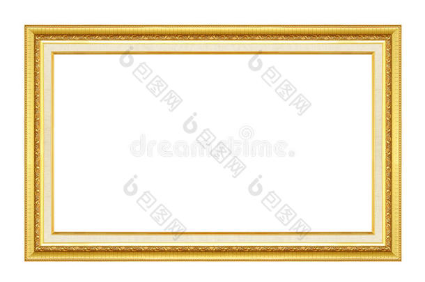 金框。 黄金/镀金工艺美术图案相框。