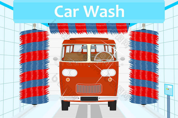 洗车。