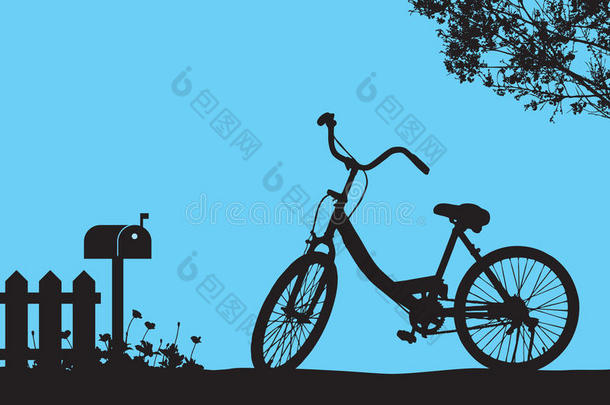 活动分配背景横幅自行车