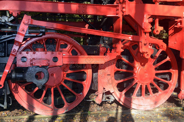 旧蒸汽机车上的飞轮