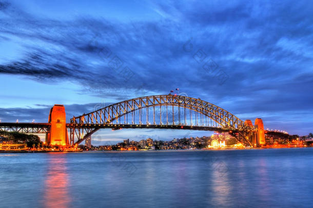 日落时分的悉尼海港大桥