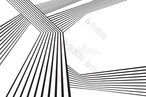 黑白暴波条纹光学抽象设计