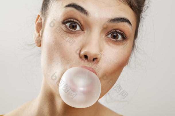 气球吹气泡泡泡糖糖果