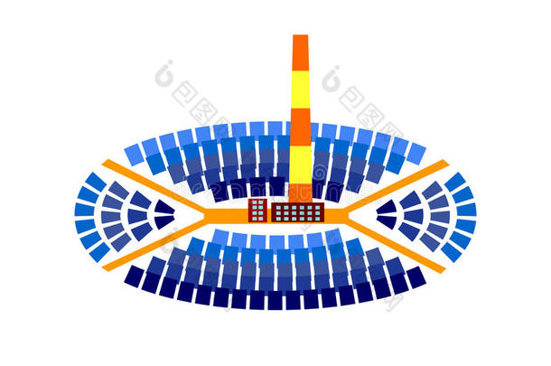 <strong>中国石油</strong>能源建筑矢量图。