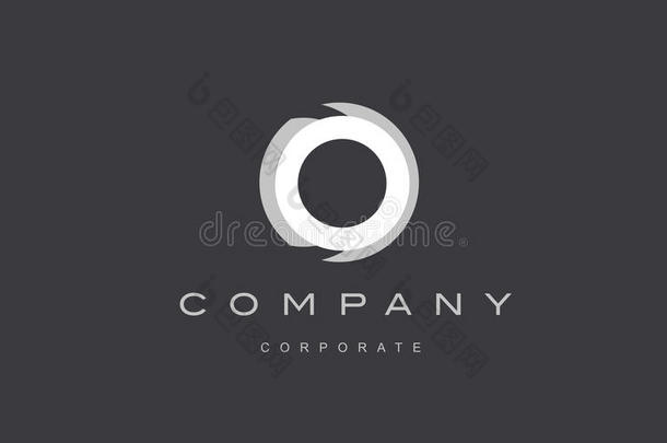 圆形企业灰白色标志图标设计