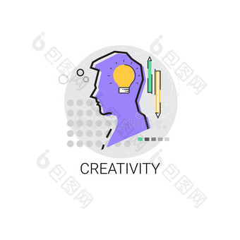 创意思考新创意灵感创意过程商业图标图片