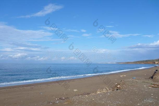 阿卡马斯背景海湾海滩美丽的