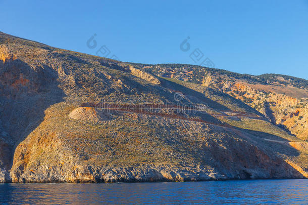希腊AgiaRoumeli附近的克里特岛