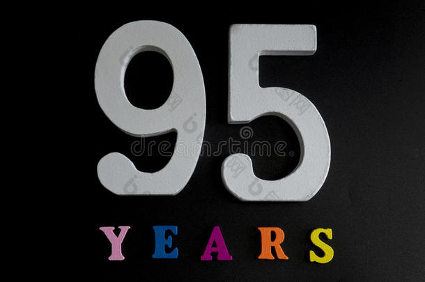 95个周年纪念日背景黑色蓝色