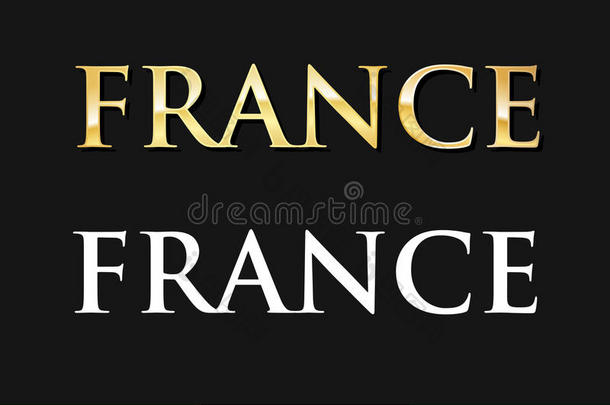 法国-金色和白色标题