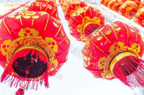 中国灯笼经常在中国中国的新年里。