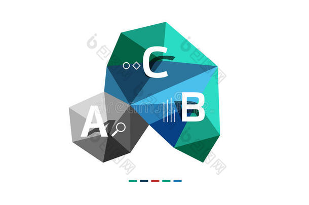 抽象三角形低聚信息模板