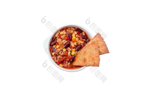 鸡肉玉米饼汤，墨西哥菜