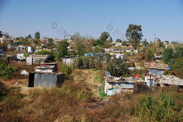 非洲地区约翰内斯堡贫穷的贫困
