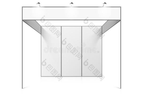 空白白色贸易展台