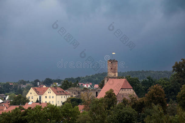 巴伐利亚米色棕色的建筑城堡