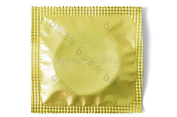 用金色包裹的避孕套