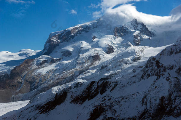 瑞士阿尔卑斯山冬季美景