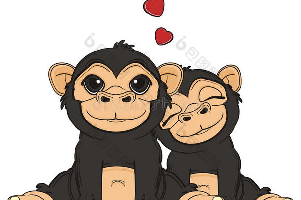 男孩猴子爱猴子女孩