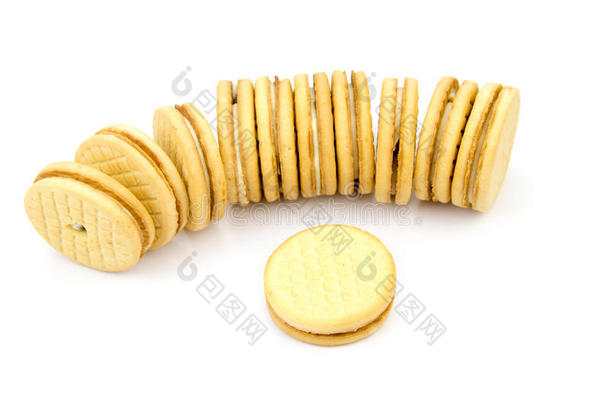 周年纪念日什锦的产品组合背景饼干