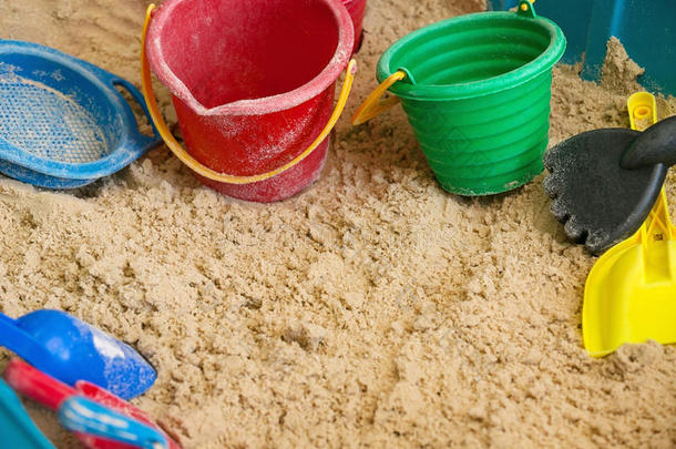 活动婴儿海滩蓝色水桶