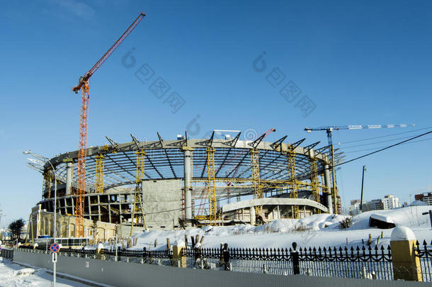 埃卡捷琳堡。 为<strong>2018</strong>年<strong>世界杯</strong>足球赛建造一个新体育场
