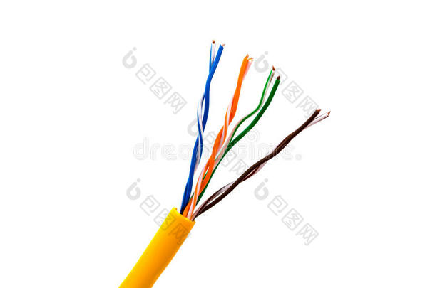 以太网电线电缆或黄色<strong>贴片</strong>电缆与双绞线