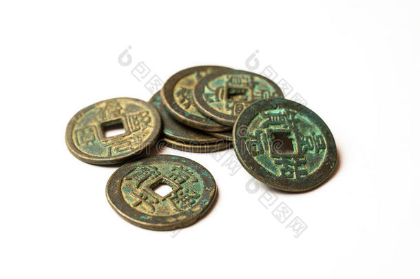 中国古代铜币白色