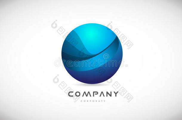 <strong>公司</strong>蓝色商业领域标志图标设计