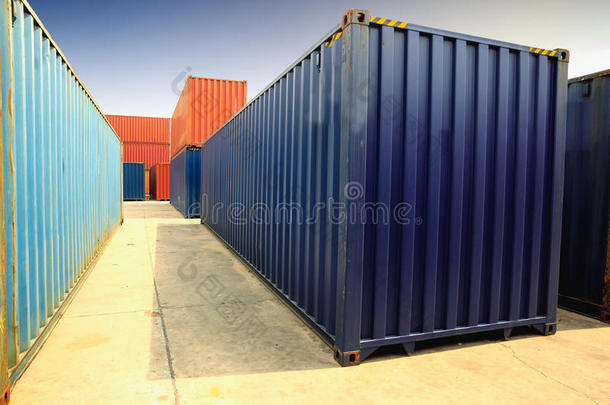集装箱、集装箱船在进口出口和商业物流。