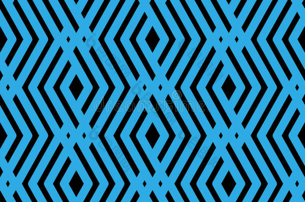 蓝色有节奏的纹理无尽的图案，覆盖连续的<strong>创意</strong>纺织品，几何<strong>主题</strong>背景与菱形。