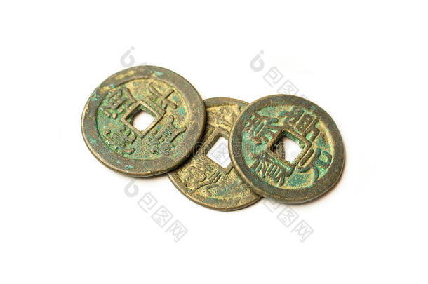 中国古代铜币白色