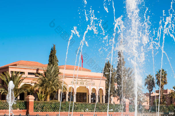 奥扎扎特摩洛哥皇宫<strong>大会</strong>前的喷泉