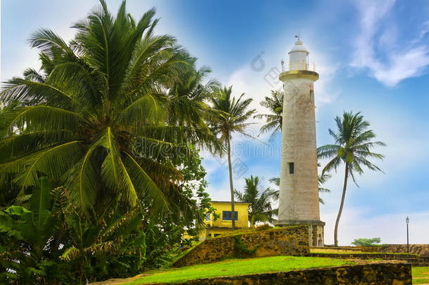 斯里兰卡加勒堡灯塔附近地区。