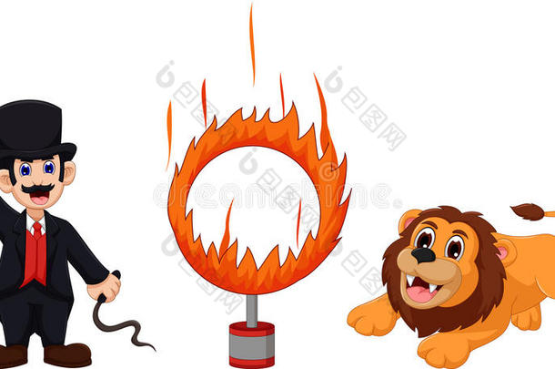 狮子卡通跳入火环的景点