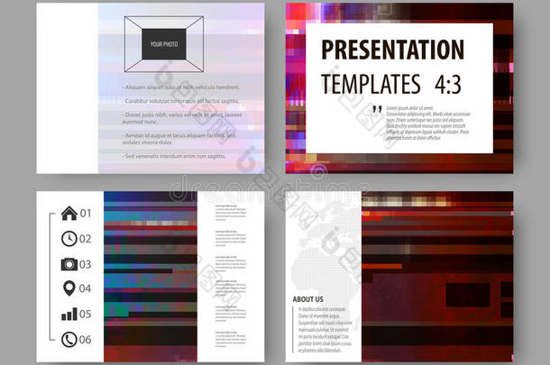 演示幻灯片的业务模板。 矢量设计中的抽象布局。