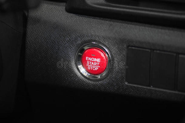 详细关闭红色<strong>发动机启动</strong>停止汽车按钮在现代ca