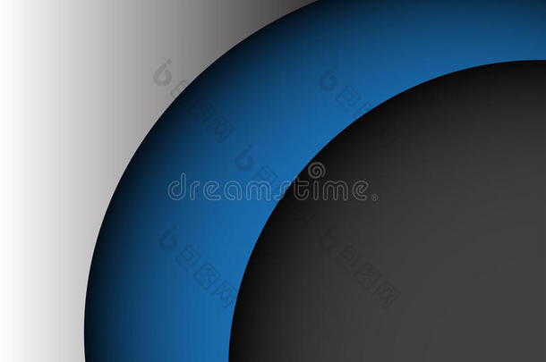 金属灰色抽象蓝色形状曲线设计现代背景矢量