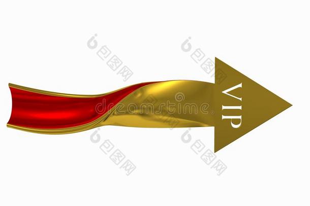 红色的金色VIP箭头。