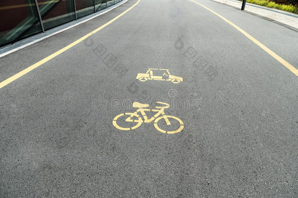 自行车镜头，自行车道，自行<strong>车标志</strong>或图标和运动