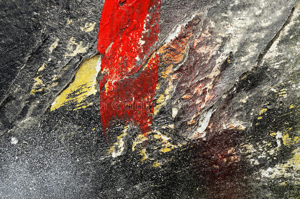 粗糙肮脏金属表面的老化油漆抽象纹理背景