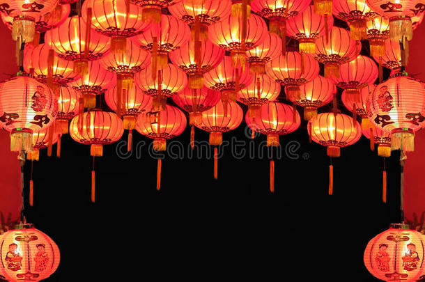 中国城的春节灯笼。