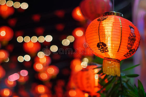 中国城的春节灯笼。
