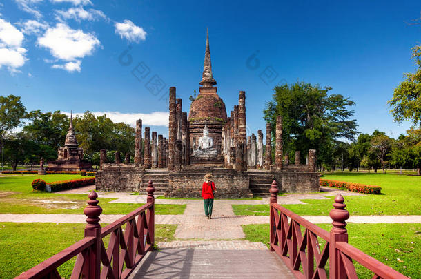 泰国苏霍台历史公园的佛陀