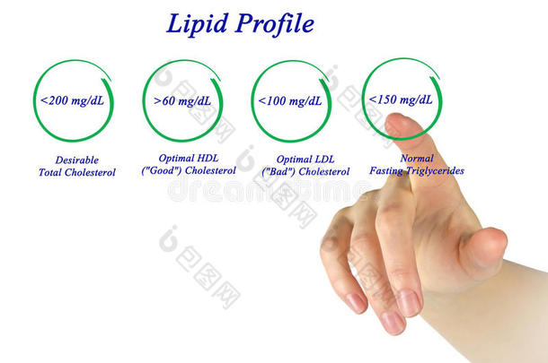 照顾胆固醇概念可取的图表
