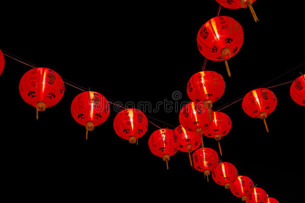中国新年装饰-红色灯笼背面背景