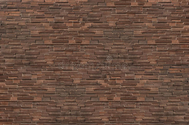 深棕色现代砖墙的图案和背景
