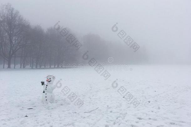 寒冷的盖满徒步旅行一月<strong>风</strong>景