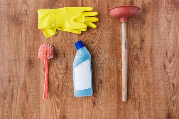 瓶子刷化学的家务活清洁的